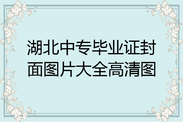 湖北中专毕业证封面图片大全高清图