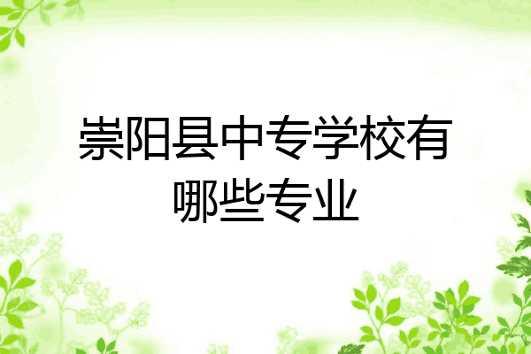 崇阳县中专学校有哪些专业