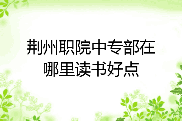 荆州职院中专部在哪里读书好点
