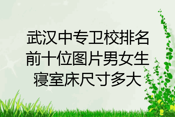 武汉中专卫校排名前十位图片男女生寝室床尺寸多大