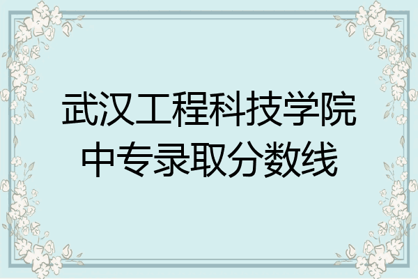 武汉工程科技学院中专录取分数线