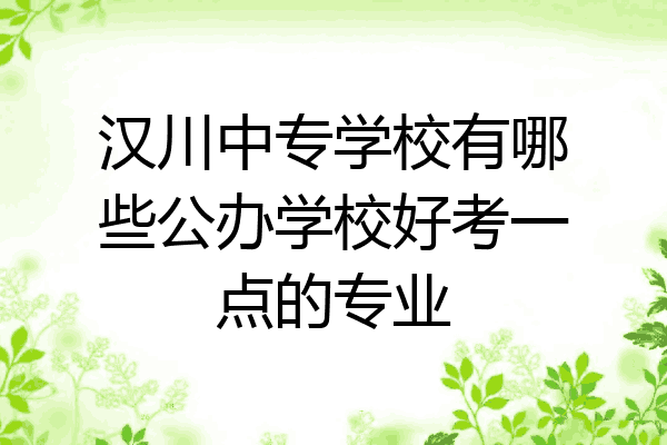 汉川中专学校有哪些公办学校好考一点的专业