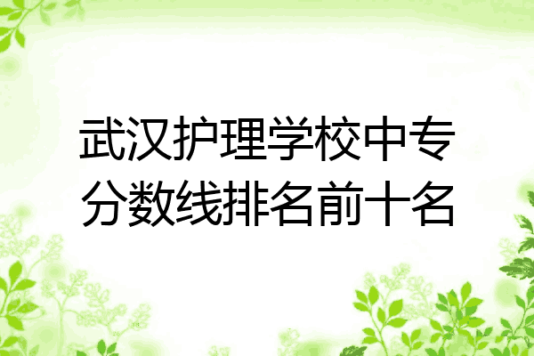 武汉护理学校中专分数线排名前十名