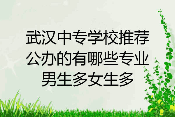 武汉中专学校推荐公办的有哪些专业男生多女生多