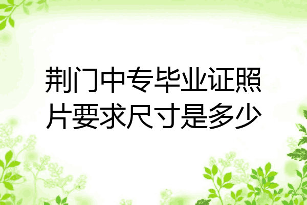 荆门中专毕业证照片要求尺寸是多少