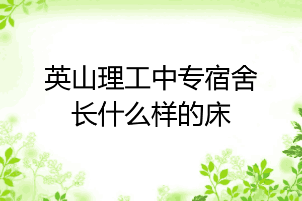 英山理工中专宿舍长什么样的床