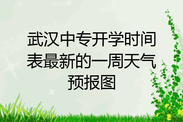 武汉中专开学时间表最新的一周天气预报图
