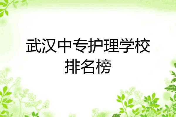 武汉中专护理学校排名榜