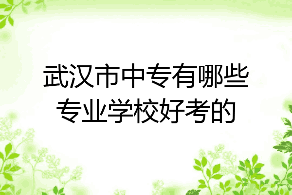 武汉市中专有哪些专业学校好考的