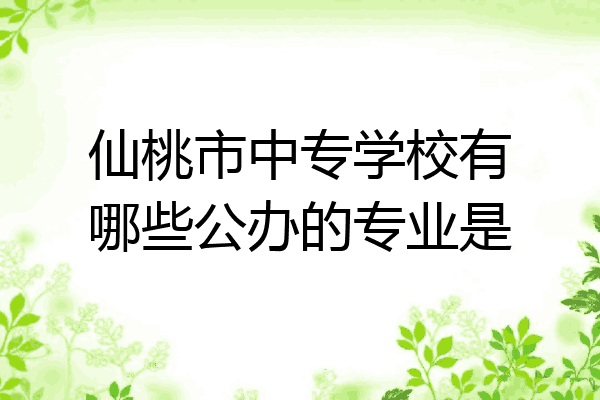 仙桃市中专学校有哪些公办的专业是