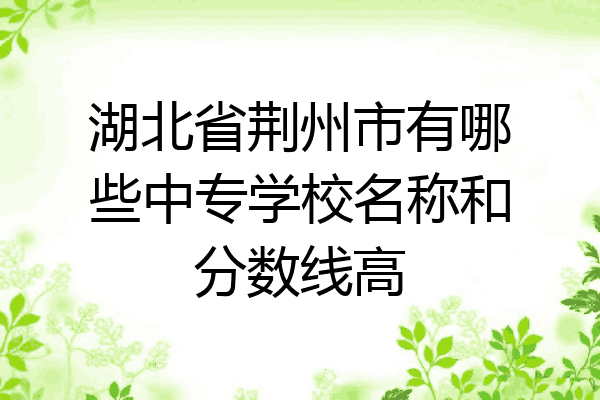 湖北省荆州市有哪些中专学校名称和分数线高