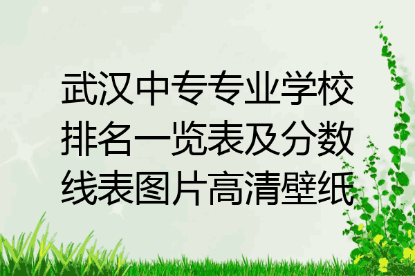 武汉中专专业学校排名一览表及分数线表图片高清壁纸