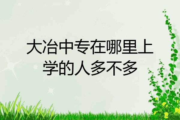 大冶中专在哪里上学的人多不多