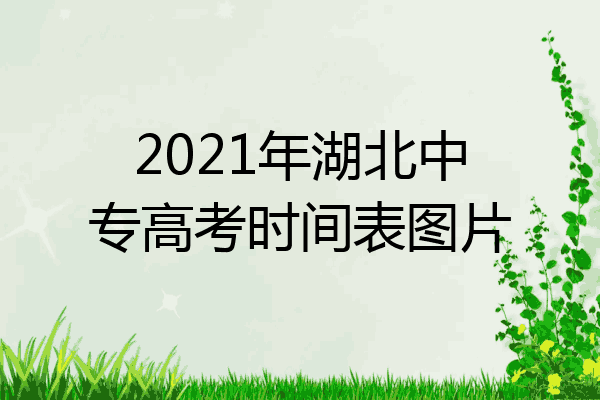 2021年湖北中专高考时间表图片