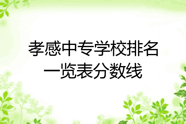 孝感中专学校排名一览表分数线