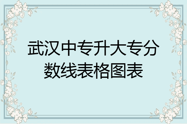 武汉中专升大专分数线表格图表