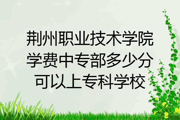 荆州职业技术学院学费中专部多少分可以上专科学校