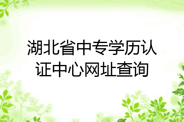 湖北省中专学历认证中心网址查询