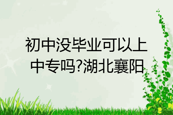 初中没毕业可以上中专吗?湖北襄阳