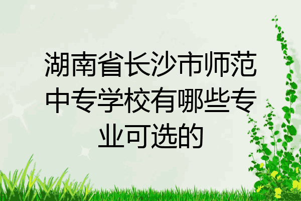 湖南省长沙市师范中专学校有哪些专业可选的