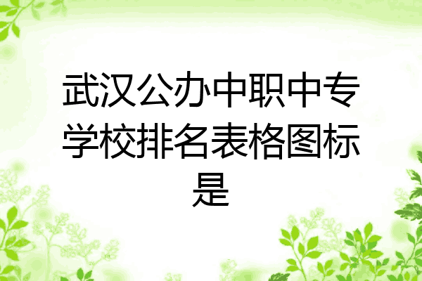 武汉公办中职中专学校排名表格图标是
