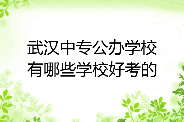 武汉中专公办学校有哪些学校好考的