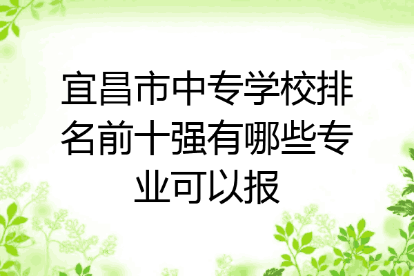 宜昌市中专学校排名前十强有哪些专业可以报