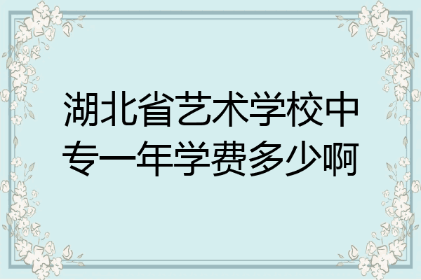 湖北省艺术学校中专一年学费多少啊
