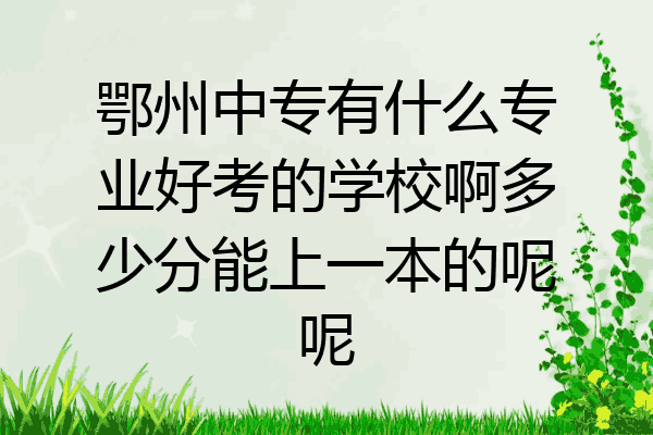 鄂州中专有什么专业好考的学校啊多少分能上一本的呢呢