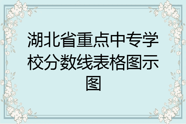 湖北省重点中专学校分数线表格图示图