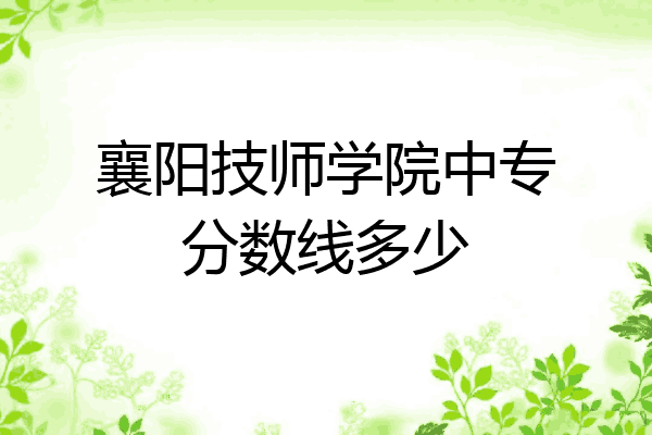 襄阳技师学院中专分数线多少