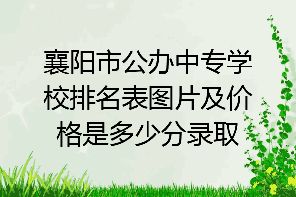 襄阳市公办中专学校排名表图片及价格是多少分录取