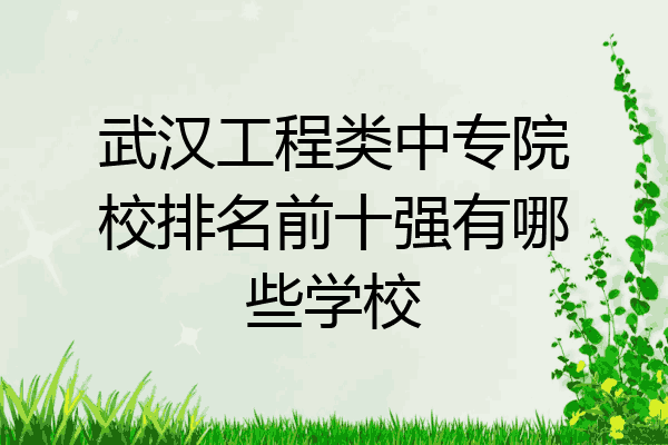 武汉工程类中专院校排名前十强有哪些学校
