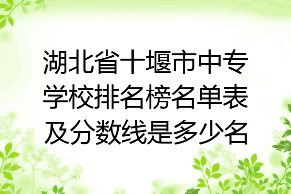 湖北省十堰市中专学校排名榜名单表及分数线是多少名