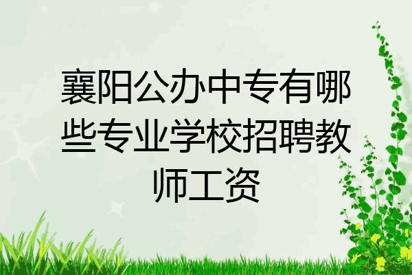 襄阳公办中专有哪些专业学校招聘教师工资