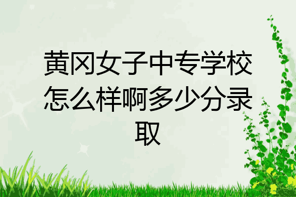 黄冈女子中专学校怎么样啊多少分录取