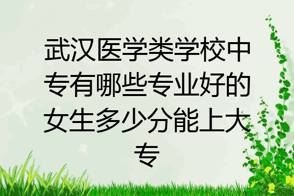 武汉医学类学校中专有哪些专业好的女生多少分能上大专