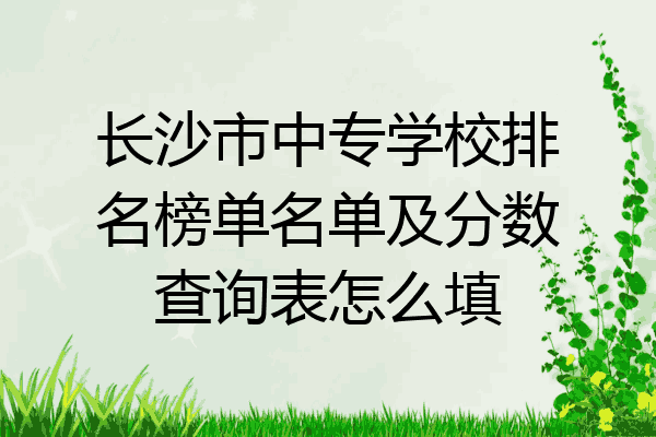 长沙市中专学校排名榜单名单及分数查询表怎么填