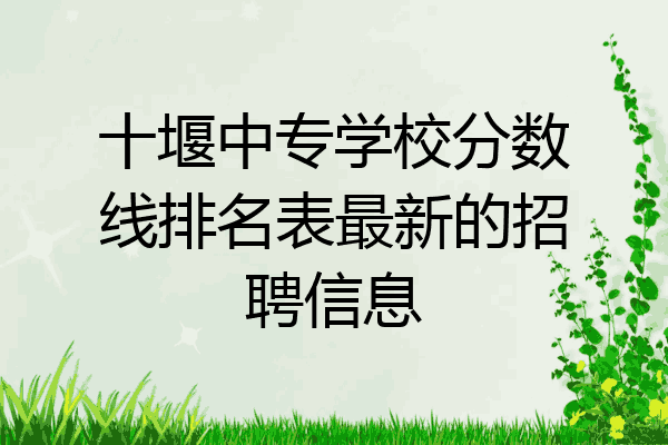 十堰中专学校分数线排名表最新的招聘信息