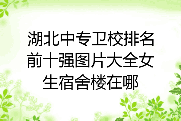 湖北中专卫校排名前十强图片大全女生宿舍楼在哪