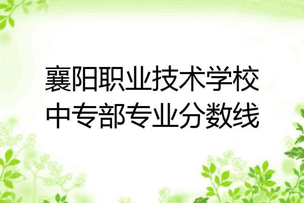 襄阳职业技术学校中专部专业分数线
