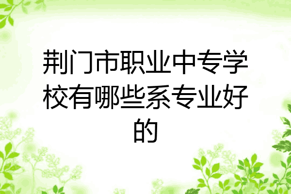 荆门市职业中专学校有哪些系专业好的
