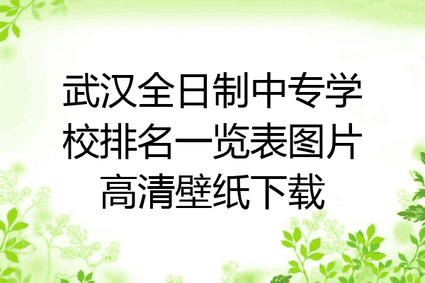 武汉全日制中专学校排名一览表图片高清壁纸下载