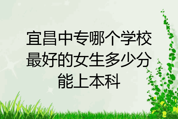 宜昌中专哪个学校最好的女生多少分能上本科