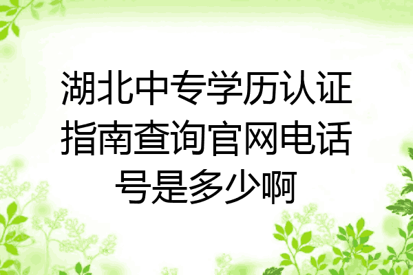 湖北中专学历认证指南查询官网电话号是多少啊