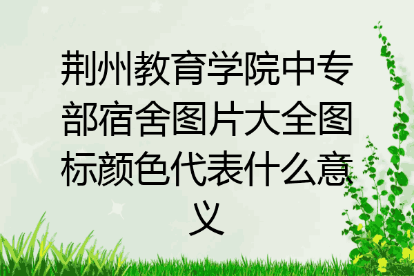 荆州教育学院中专部宿舍图片大全图标颜色代表什么意义