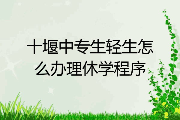 十堰中专生轻生怎么办理休学程序