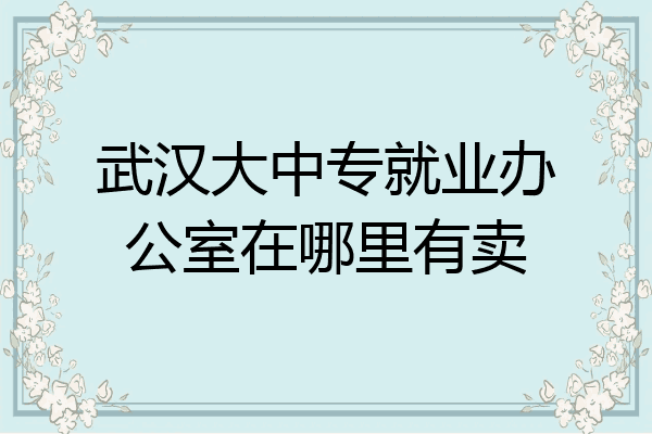 武汉大中专就业办公室在哪里有卖