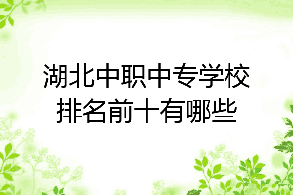 湖北中职中专学校排名前十有哪些