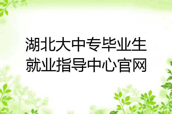 湖北大中专毕业生就业指导中心官网